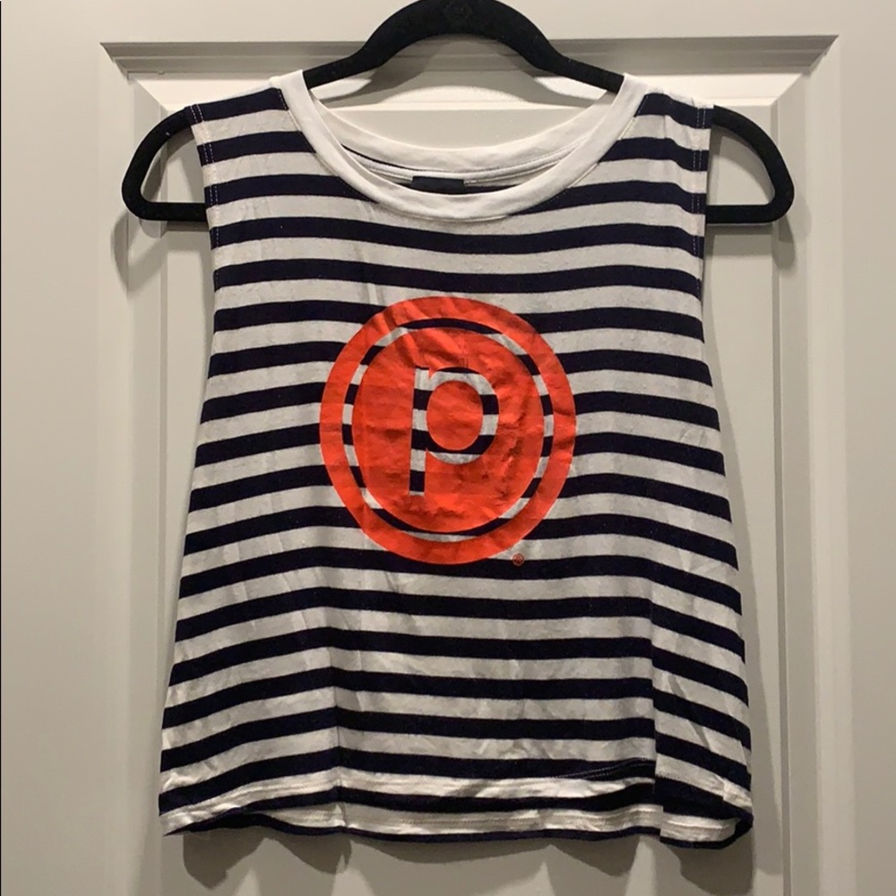Pure Barre Striped Crop Tank